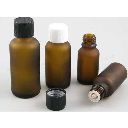 5ml 10ml 15ml 20ml 30m 50ml 100ml Frost amber aroma oil bottle dropper bottle With Childproof Cap orifice reducer