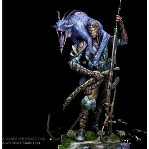 75MM Resin figure model kits DIY toy colorless and self-assemlbed A-435