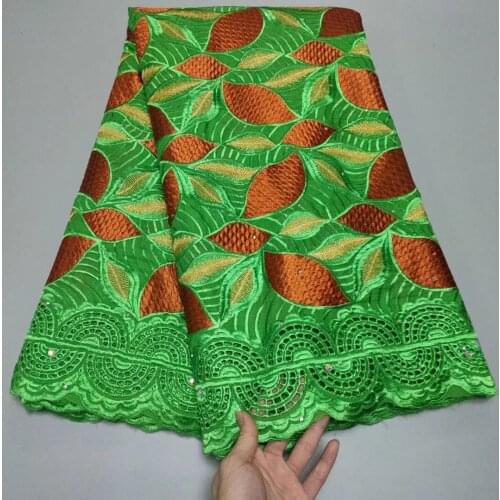 African Dry Lace Fabric Swiss Voile Lace In Switzerland With Stones Cotton Lace High Quality Nigerian Lace Fabric For Wedding 5Y