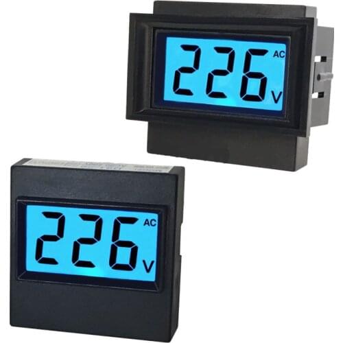 AC 80-500V LED Digital Voltmeter Voltage Meter Volt Instrument Tool 2 Wires Blue Display 0-500V DIY 35*20mm