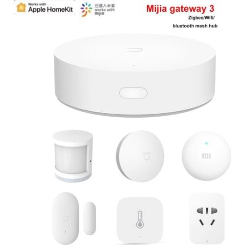 Xiaomi mijia Smart Home Kits Gateway Hub Door Window Sensor Human body Sensor Cube Wireless Switch Humidity Zigbee Plug D5