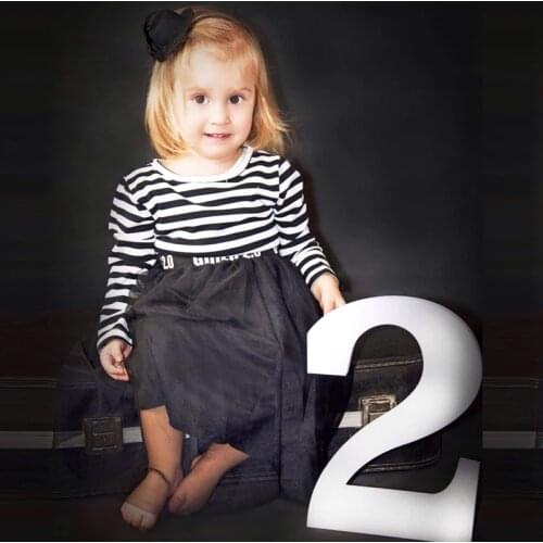 Wooden Numbers Birthday Photo Props Digital Signs 0-9 Birthday Photo Props Photo Props