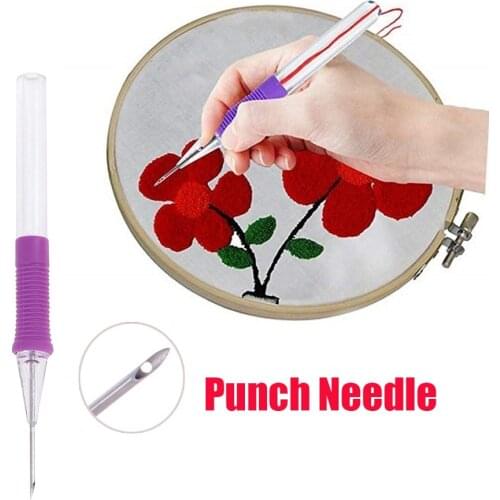 DIY Embroidery Pen Hand Embroidery Needle Weaving Tool Punch Needle Craft