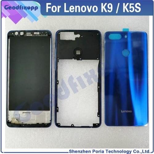 For Lenovo K9 K5s L38043 Front Frame Battery Rear Cover Middle Frame Lid Bracket Bezel Plate Chassis Back Cover Plastic Material