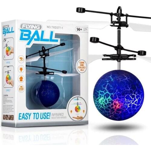 Electric Flying Ball Toy Helicopter Led Light Quadcopter Infrared Sensor Toys Kids Flight Rc Helicopters Boy Christmas Gifts