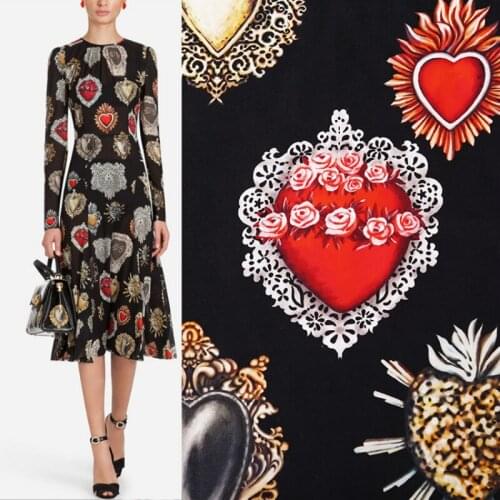 Gem printed cotton fabric 145 cm width shirt dress polyester fabric meter handmade DIY fabric wholesale cotton cloth