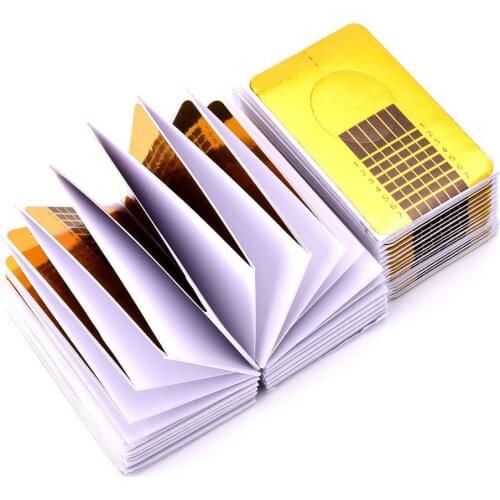 50/100pcs Gel For Extension Nail Art Tools Nail Forms Professional Acrylic Curve Nail Extension Nail Art Guide Form Curl Tips