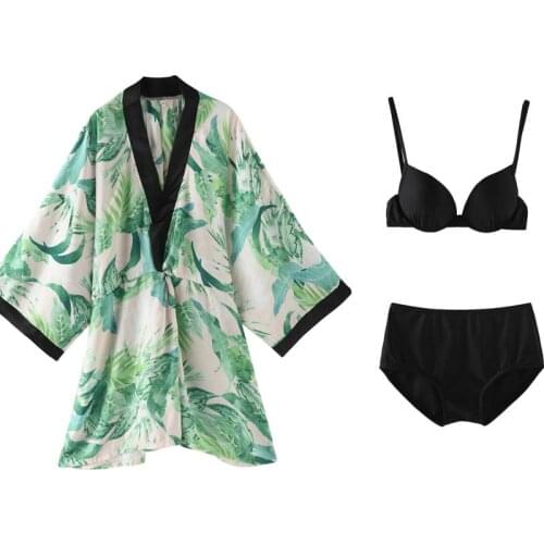 Three Pieces Bikini Sets Women Swimsuits Sexy Swimming Suit Push Up Bikini Girl Separate Swimwear Female Brazilian Bathing Suits