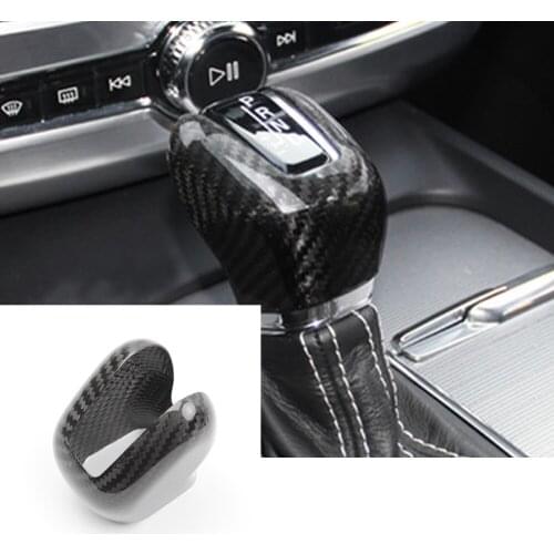 1PC Carbon Fiber Console Gear Shift Knob Cover Trim For Volvo New XC60 S60 XC90 s90 2016 2017 2018 2019 2020 2021