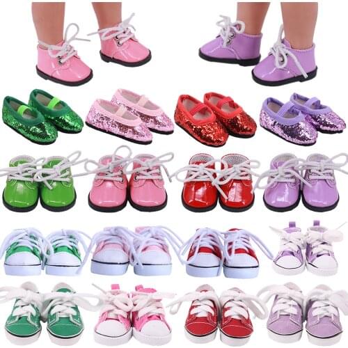 5cm Doll Shoes for 14.5 Inch Dolls Handmade Boots Canvas Leather Shoes Fits Nancy Doll,Wellie Wishers Doll,Russian Girl`s Toys