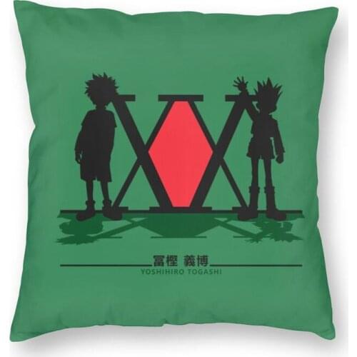 Hunter X Hunter Cushion Covers Sofa Living Room Gon Freecss And Killua Zoldyck Square Throw Pillow Cover 45x45cm
