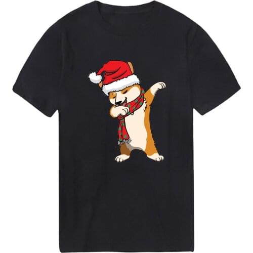 Cute Puppy Christmas T-shirts Men Fashion Cotton New Tshirts Military Vintage Casual Tops Tees Male Washable Dadera Hombre 2020