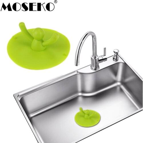 MOSEKO Human Shape Silicone Floor Drain Stopper Bathtub Plug Bathroom Kitchen Basin Stopper Sink Strainer Basin Water Stopper
