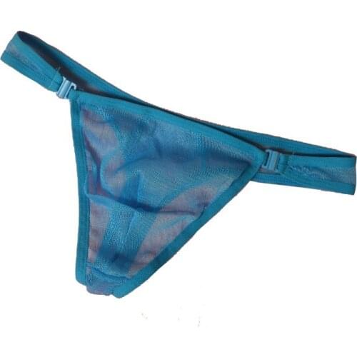 Low-rise Men Thong and g string Male transparent gauze panties underwear sexy mens t ZJH262t