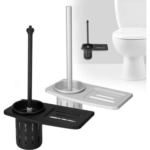 Wall-Mounted Toilet Brush Holder Home Bathroom Toilet WC Cleaning Brush with Bowl Holders Set Bathroom Cleaning Accessories
