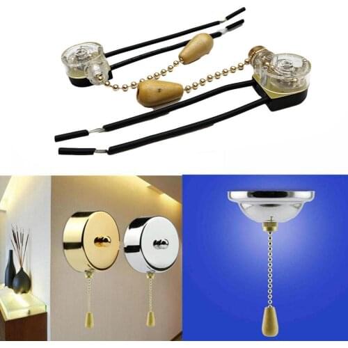 2pcs Wall Light Pull Rope Switch Pull Cord Chain Switch Fan Home Universal Lamp For Light Control Replacement Ceiling Parts Q5B7