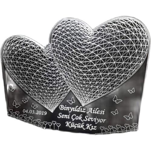 Night light Decorative Lighting Color Can Be Customized Romantic Love Happy Night Gift Showy Bedroom