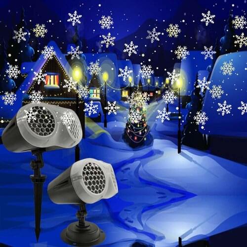 Newest Arrival Christmas Projector Lights Dynamic Snowflake Projector Lights for Christmas Party and Outdoor Decorations