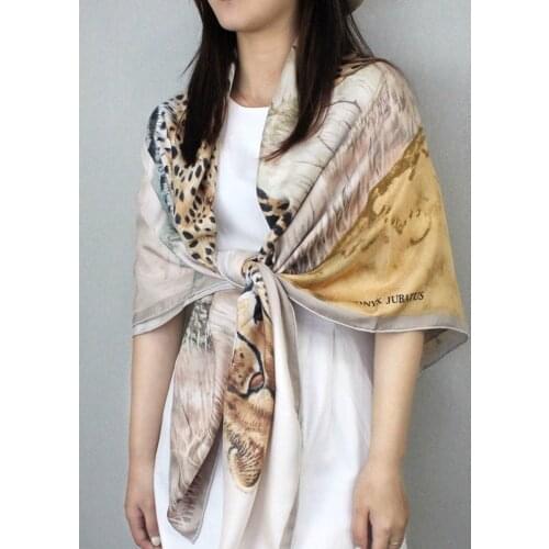 Extra Large Square 100% Silk Scarf Shawl Women Luxury Silk Scarves Wraps Cape 132*132cm