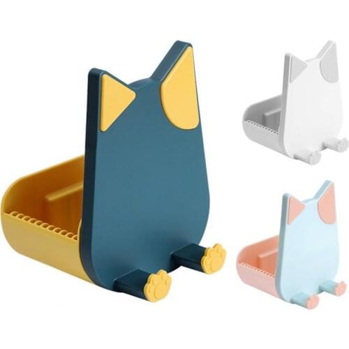 Pot Lid Organizer Removable Drain Design ABS Punch-free Pan Lid Holder for Kitchen