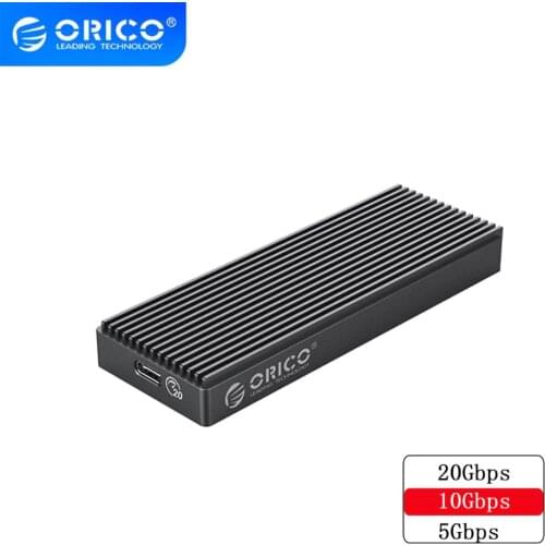 ORICO M2PAC3-G20 SSD Case M.2 NVME M Key M&B Key Solid State Drive Box Type C USB 3.2 20Gbps External Hard Drive Enclosure