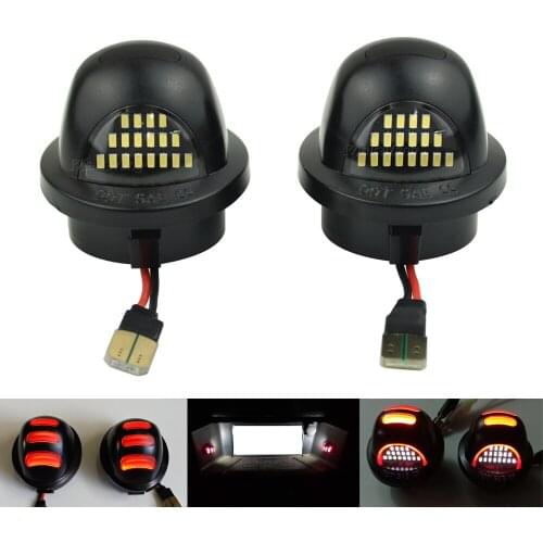 1Pair Car Auto Number Plate Lamp Led License Plate Lights For Ford Bronco Ranger Excursion Expedition F-150 for Lincoln Mark LT