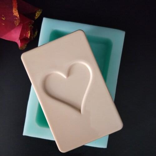 PRZY Silicone Mold Silicone Soap Molds Rectangle Poker Card Heart DIY Playing Card Hearts Soap Making Moulds Resin Clay Molds