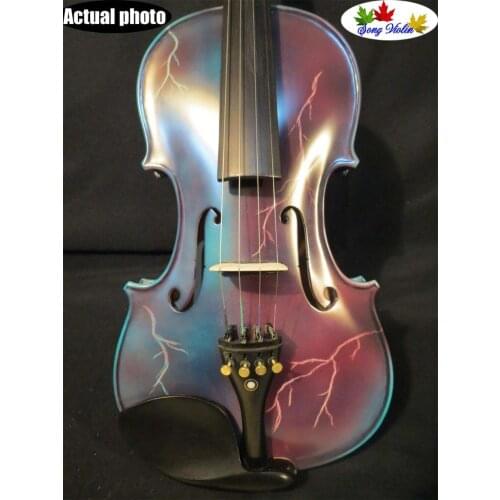 Hand made colorful electric & acoustic violin 4/4 solid wood