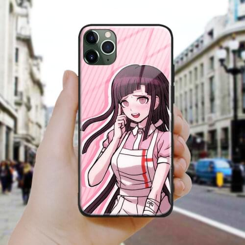 Danganronpa mikan tsumiki anime Silicone Glass Phone Case Cover Shell For iPhone SE 6 6s 7 8 Plus X XR XS 11 12 Mini Pro Max