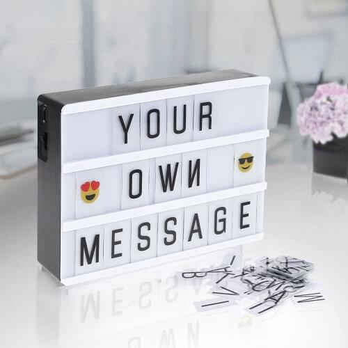LED Combination Light A4 A6 DC 5V DIY Letters Symbol Cards Decor USB/Battery Powered Home Message Board Light Table Desk Lamps