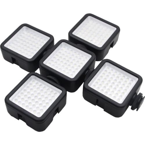 Wholesale 5pcs Mini W49 LED Video Light Camera Lamp Light Photo Lighting Kit For Cannon Nikon Sony Camera Camcorder Smartphone