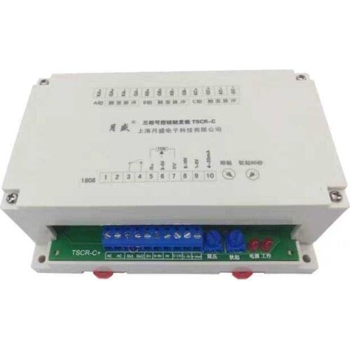 Three-phase Thyristor Phase Shift Trigger Board TSCR-C Soft Start Dimming, Voltage and Power Adjustment
