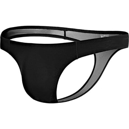 Mens Briefs Sexy Underwear Elastic Thin Underwear Convex Breathable Panties Triangle Briefs Solid Color G-String Male Underpants