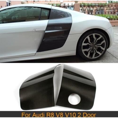 Carbon Fiber Car Side Door Fenders Blade Panels Flares for Audi R8 V8 V10 2-Door 2008 - 2015 Door Blade Fenders