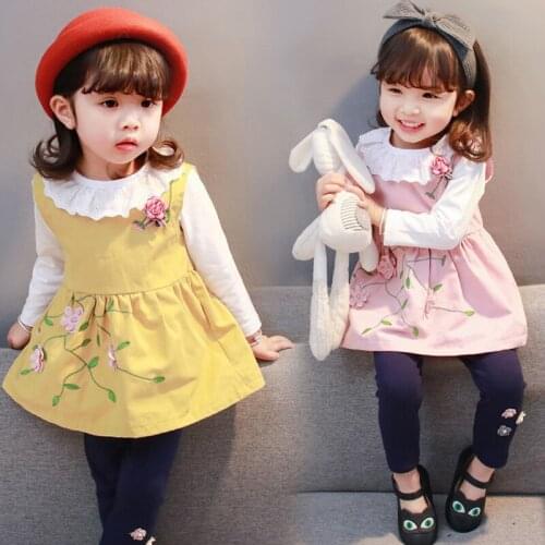 2019 Spring fall one year birthday newborn baby girl clothes outfits set for infant baby girl clothing 3cs set babies cloth suit