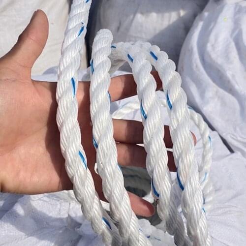 Diameter 18mm Anti-sun waterproof polyethylene high-strength nylon rope flax flat wire marine tied hanging rope
