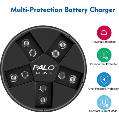 9V battery charger for 6f22 rechargeable battery ni-mh lithium 9v battery charger