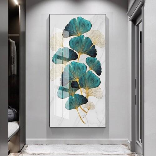Green Apricot Plant Leaf Abstract Poster Nordic Canvas Print Wall Painting Modern Picture Living Room Entrance Decoration