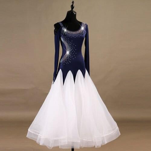 2019 New Costume Sale Ballroom Dance Skirts Newest Design Woman Modern Waltz Tango Dress/standard Competition Dress MQ099