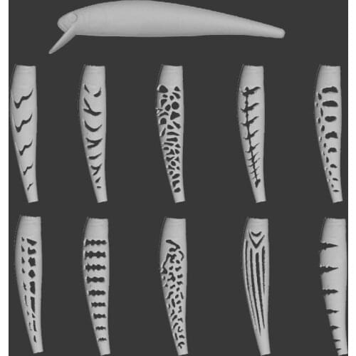 WLure Hard Plastic 3D Stencil Minnow Jerkbait Fishing Lure for UPM509