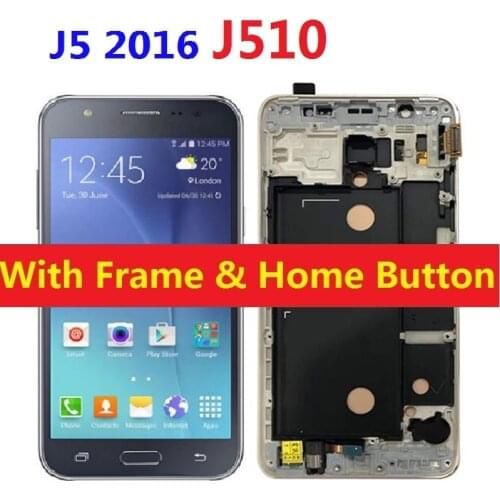 LCD Display Touch Screen Digitizer Sensor with Frame Home Button For Samsung Galaxy J5 2016 J510F J510F/DS J510H/DS J510FN J510M
