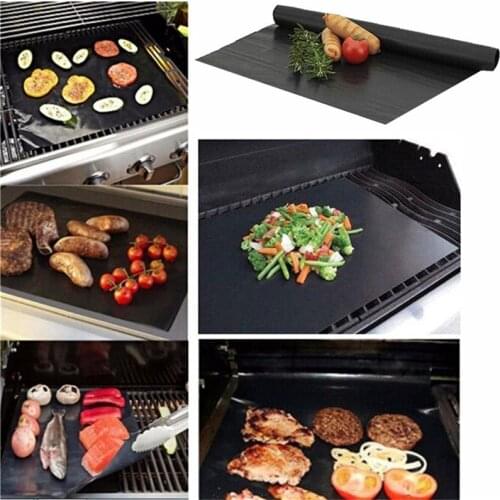 1/3Pc Non-stick BBQ Grill Mat 40*33cm Baking Mat Cooking Grilling Sheet Heat Resistance Easily Cleaned Kitchen For Party