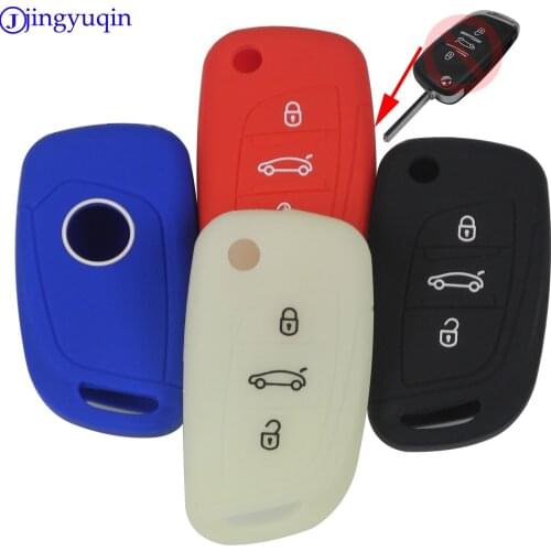 10pcs/lot 3 Button Silicone Case Cover For CITROEN C1 C2 C3 C4 C5 DS3 DS4 DS5 DS6 CAR Flip Remote Key Shell Blank For Peugeot
