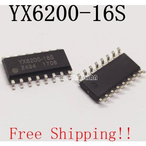 10pcs X YX6200-16S YX6200 Serial mp3 spots feature MP3 programs can be linked to U disk TF card SD card chip YX6200-16 IC