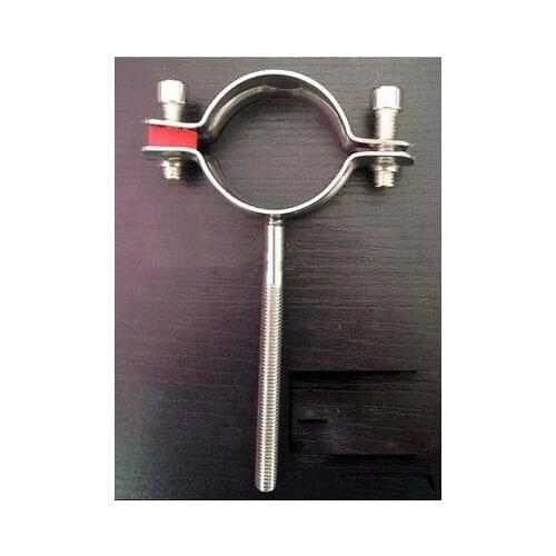 125-133mm 304 Stainless Steel Thread Length 100mm Clamp Clip Support bracket with M8 Screw Pole