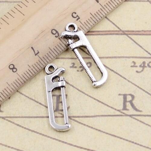 20pcs Charms Tools Saw 25x7mm Tibetan Silver Color Pendants Antique Jewelry Making DIY Handmade Craft