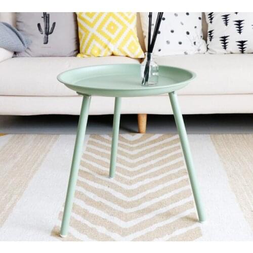 35*38cm Portable small coffee tables round tea table iron art side table