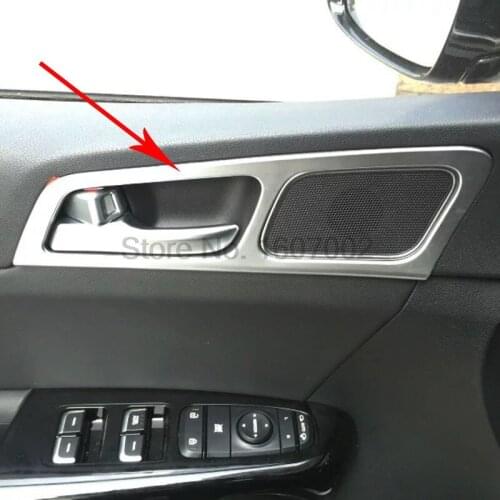For Sportage kx5 2016 4pcs Chrome Car Interior Door Handle Outlet Bezel Frame Molding Trim Cover Protectors