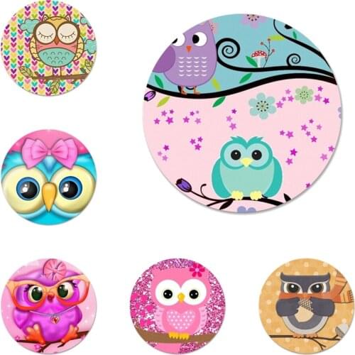 58mm Cute Carton Owl Badge Brooch Pin Accessories For Clothes Backpack Decoration gift