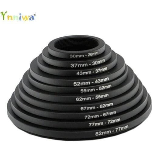 82-77 82-72 82-67 82-62 77-72 77-67 77-52 72-67 72-62 67-62mm Metal Step down Rings Lens Adapter Filter Set